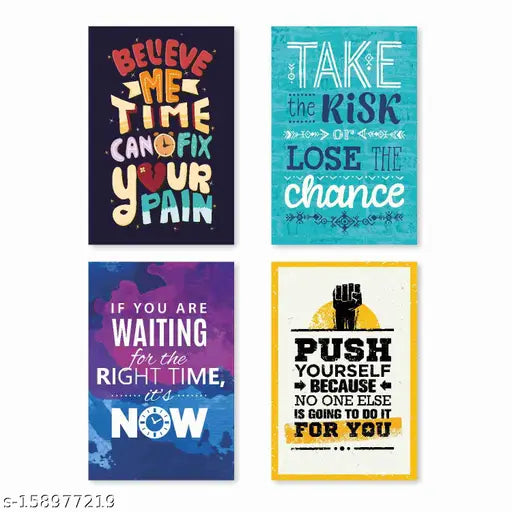 Asha Digital Arts Motivational Poster Quotes Wall Design For Living Room Drawing Room Poster Paper Print Pack of 10 (18 inch X 12 inch)