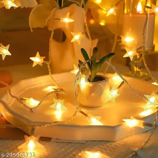Itsapna pack of 1  14 LED Mini Star String Decoration Electric Lights For Outdoor, Indoor, Anniversary, Birthday Party, Diwali, Holi, Christmas Decoration, Valentine, Gifts Girlfriend Or Boyfriend, Bedroom, Home Light Decoration 3 meters