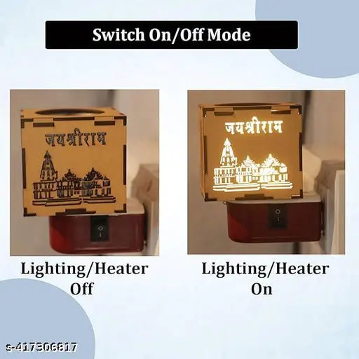 Wooden Ram Mandir Kapoor Dani Jay shree Ram ayodhya janam bhoomi Ewings Wooden Incense Holder  (Yellow)