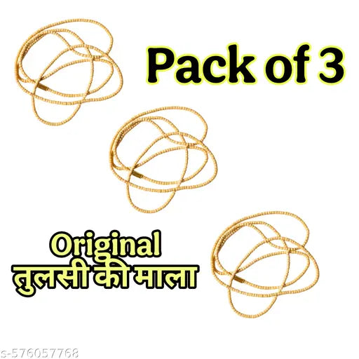 Pack of 3 Original Tulsi Mala for Men & Women | Spiritual Mala | तुलसी की माला