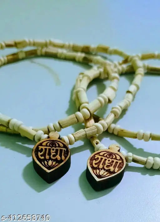COMBO Radha Color Pendant Tulsi Mala Set of 2Original Authentic Radha Locket Tulsi mala