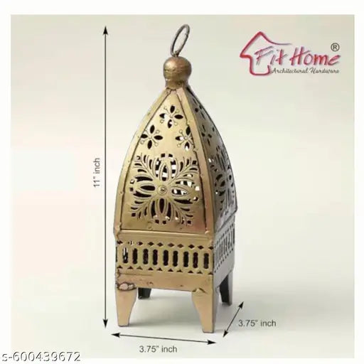 Iron T-Light Wall Tomb Hanging Candle Holder for Diwali, Birthday Decoration - Tealight Candle Stand kit with Antique Gold Finish