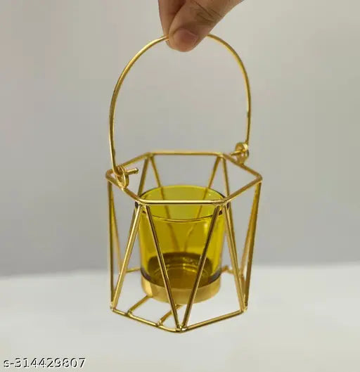 1 PCS INNER DECOR WEDDING TEALIGHT HOLDERS PORTABLE CAGE GLASS VINTAGE GOLDEN HOOP DECORATIVE TABLETOP HOME DESKTOP CANDELABRUM STYLE LANTERN FOR MODERN ORNAMENT INDOOR ART CANDLE