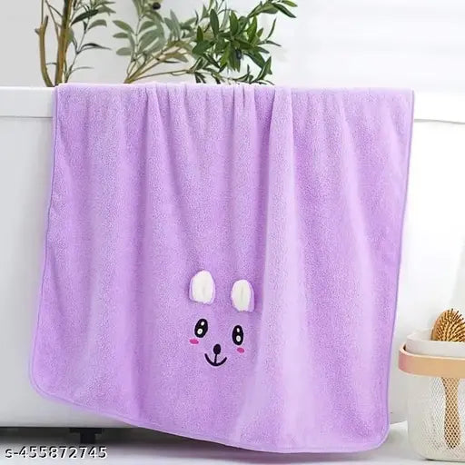 Rabbit Kids Bath Towels Super Soft And Best For Babies Sensitive Skin 280 Gsm 56*112 cm Purple