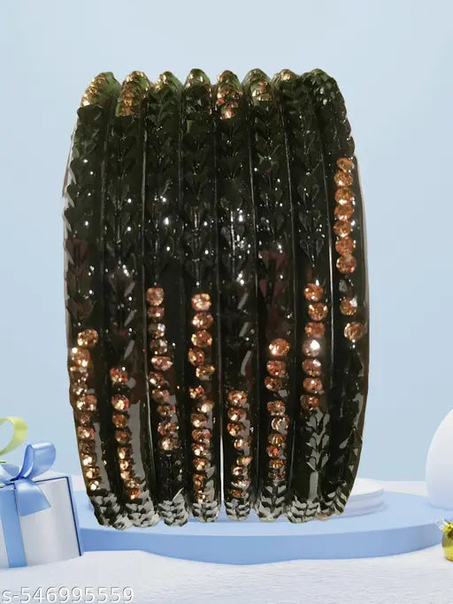 # black metal  Bangles Set For Bridal Woman and Girls | Dulhan Bangles Set For Wedding | Stylish Black metal  Bangles| suhagan ki chudiya .