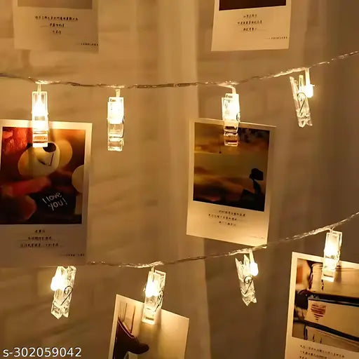 X4Cart 14 Photo Clip LED Electric Operated String Lights for Hanging Photos Ideal for Birthday Festival Wedding Party