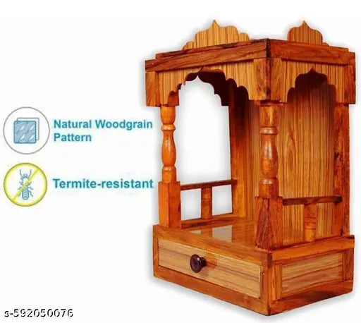 Rajasthani Ethnic Handcrafted Wooden Temple/Mandir/Pooja Ghar/Mandapam