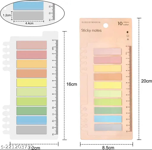 1300 Pcs Sticky Tabs, Page Markers Pastel Flags Index Tabs with Ruler, Sticky Index Notes Writable for Books, Notebook, Classify Files