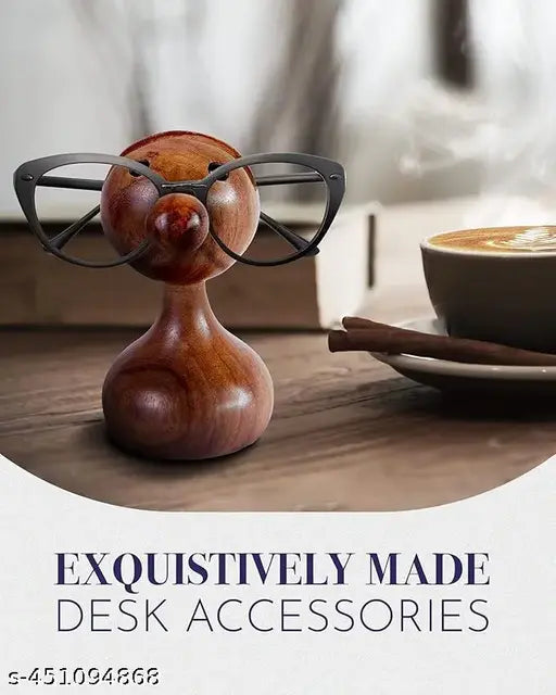 Dear Home Fashionable Fancy And Stylish Spectacle Holder-Handmade Wooden Carved Bird -Shaped Eyeglass Spectacle Holder-Pack Of 1(Brown)
