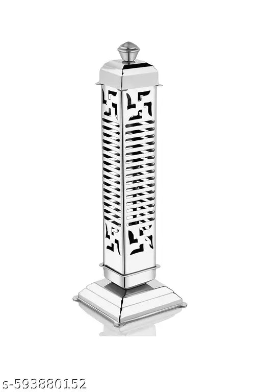 Stainless Steel Agarbatti Holder Stand with Cover – Incense Stick & Dhoop Stand for Pooja, Home Temple & Decoration
