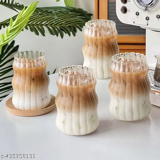 FG Premium coffee tumbler with straw pack of 2 | 500 ml | Unique shape coffee tumbler | juce glass pack of 2