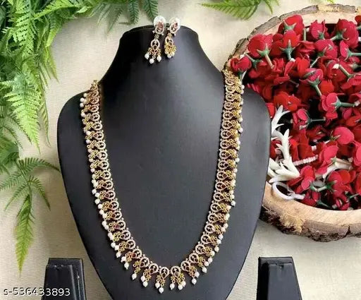 Antique premium  haram with hanging earrings