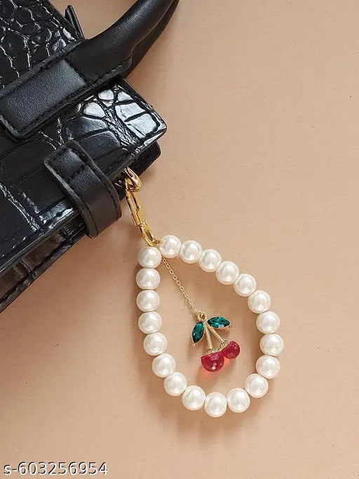 Gold Bow Pearl Clear Phone Case + Pearls Wristlet | Phone Charms | iPhone Cases Charms | Pearl Wristlet | Charms Beads | Seen on Emily in Paris Netflix