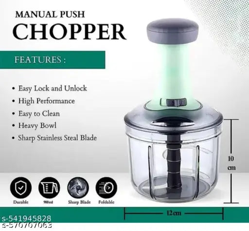 Unique Manual Choppers & Chippers 650ml with 3 baldes