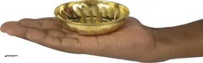 SBAPRIME Brass Agarbatti Stand plate with Incense Holder Brass Incense Holder Brass Incense Holder  (Gold)