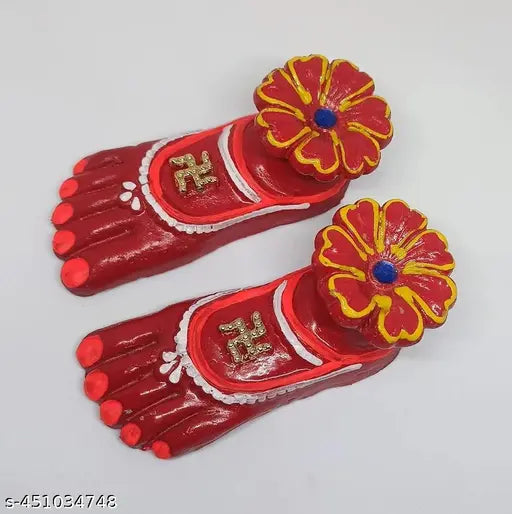 Laxmi Charan Paduka for Diwali Pooja | Sacred Footprints of Goddess Lakshmi | Auspicious Pooja Item for Wealth & Prosperity | Ideal for Home, Office, Mandir and gift