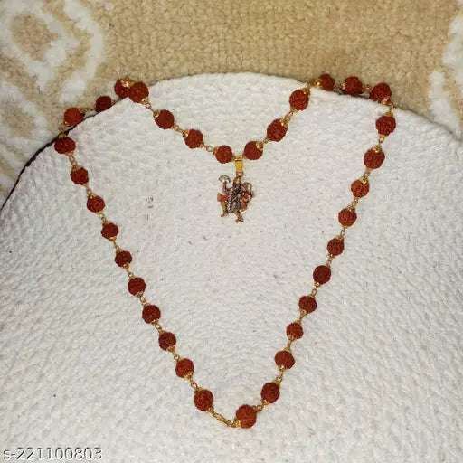Rudraksha Mala with Hanuman Pendant - Empowering Jewelry for Strength, Protection, and Spiritual Connection | Rudraksha Mala | Hanuman pendant | transformative power | empowering jewelry |