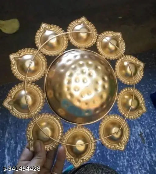 Flower Shape Decorative Urli Bowl  Rangoli Candle Diya