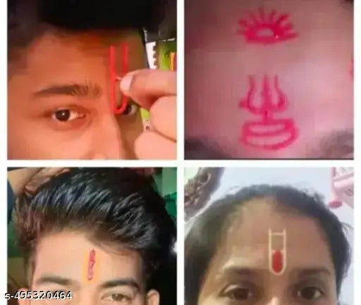 Puja Article Puja Samagri puja thali set Tilak Stamp Free With Manglam Red Chandan Box (Pack of 18)