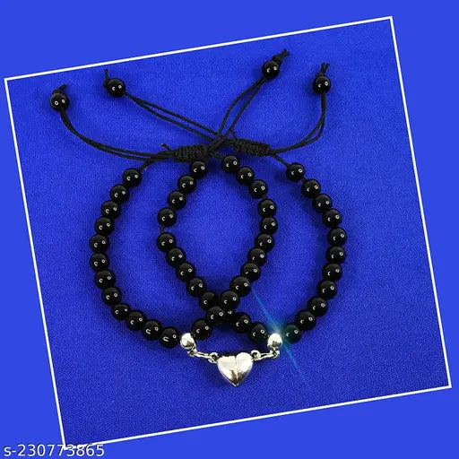 Stainless Steel Sterling Silver Bracelet Set  (Pack of 2)