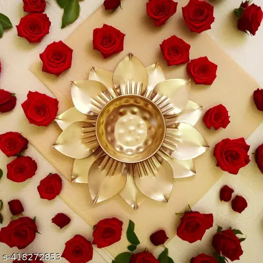 Red Skull Decor Petals Urli Bowl for Beautiful Decorative for Home Handcrafted Bowl for Floating Flowers and Tea Light Candles Home, Office and Table Decor| Diwali Decoration Items for Home