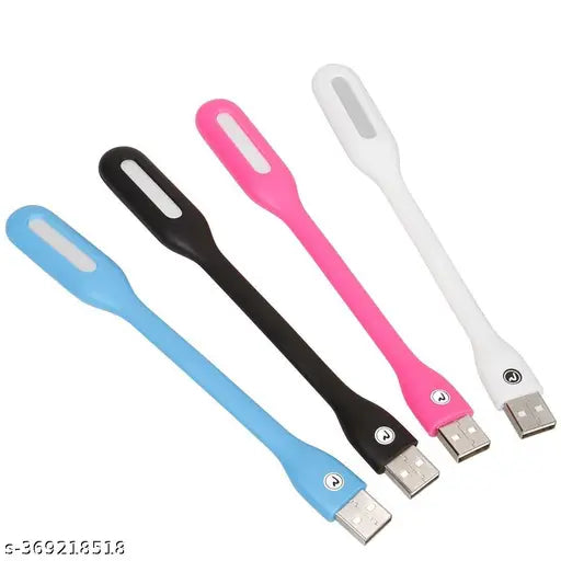 Overlays UneeQ Portable USB LED Light, Flexible LED Light for Laptop, Computer, Power Bank, Night Lamps Book Reading Lamp (Pack of 4)