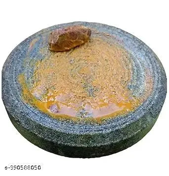 RARE OCEANS TURMERIC & SANDALWOOD RUBBING STONETurmeric Rubbing Stone/Sandalwood Sticks Grinding Stone/Baby medicine Grey 5 inch combo offer