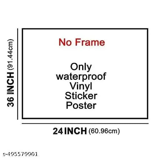 UISS PRODUCT -Sticker Scenery Poster For Room Roster 24x36 inch