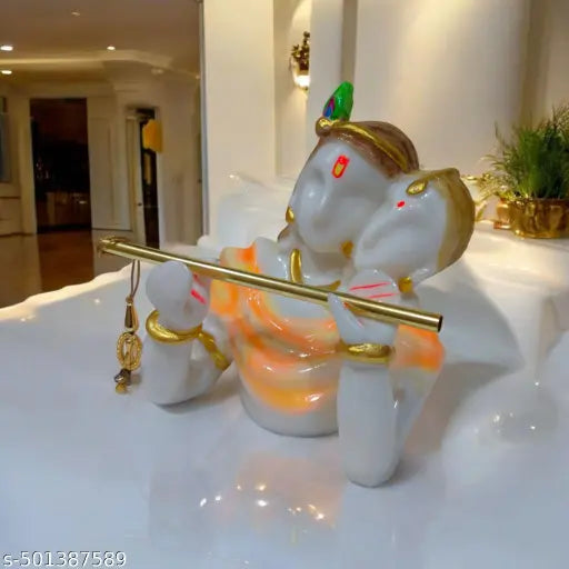 Mariners creation Marble Beautifully Handicraft Radha & Krishna Statue for Temple | Decoration Items for Home Decor Living Room Mandir Temple Pooja Room Table Top Office Decorative Gifts | Showpiece for living room makhan chor krishna hand radha rani ladd