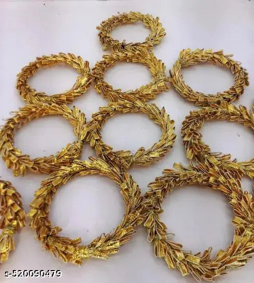 Artistic Dreams 20pc golden color 3 inch Handcrafted Rajasthani Royal Look  Gota Patti Round Ring Chakri for Crafting, Decorations & Art Work ,Decorations for Diwali , Art Work Festival Decorations