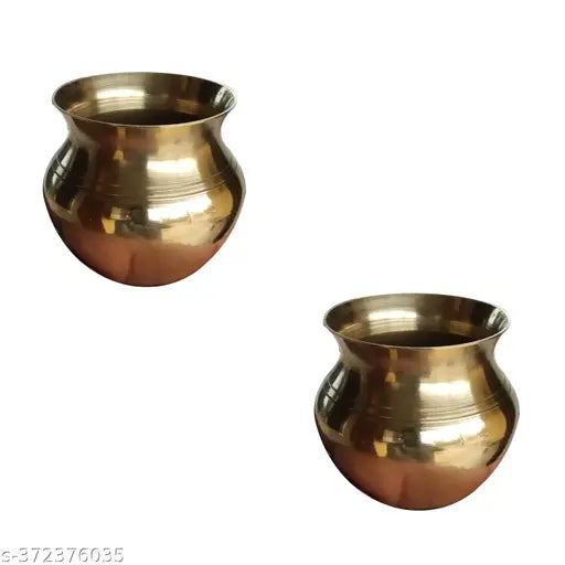 Puri Crafts  Brass  Golden Pooja Kalash Lota | Brass Kalash(H-2.5 INCH,pack-2)