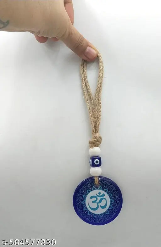 Tej Gifts Evil Eye Nazar Battu Wall Hanging for Home, Office, Car & Door Decor | Design 5 | Jute Thread Decorative Hanging for Vastu Protection, Positive Energy, Good Luck & Prosperity | Traditional Indian Spiritual Home Decoration