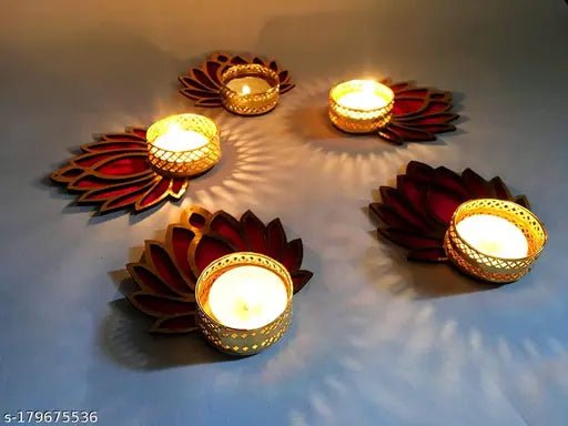 Lotus T-Light Candle Holders