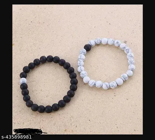 Couple-Combo Matching Best Friend Relationship Natural Multi Layer Tiple Protection Stone Beads Magnetic Bracelets. For Unisex Adult