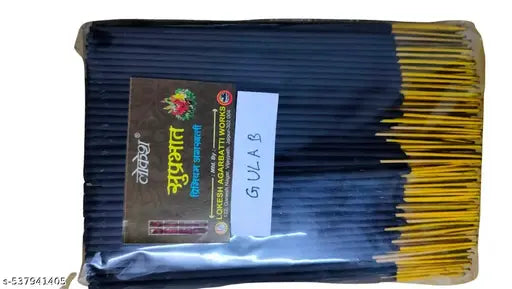LokeshAgarbatti GULAB Fragrance Agarbatti for Puja, Meditation, Yoga, Spiritual Rituals, Relaxation, and Daily use (Black) 51 Sticks