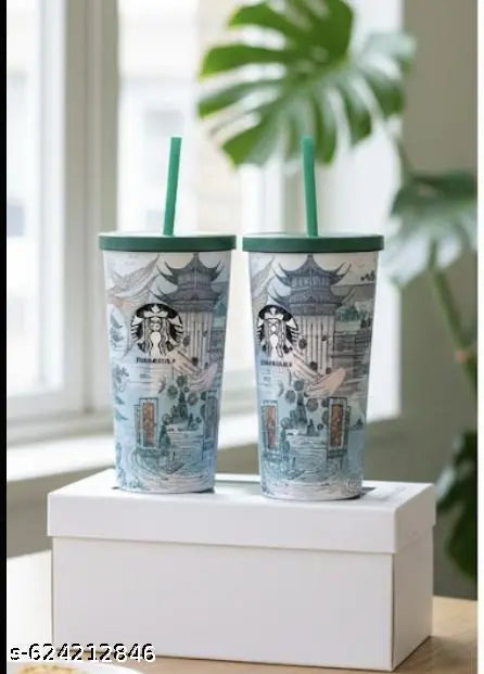 THE MIILION DOLLAR ACE Starbucks Coffee Tumbler For Teenagers & Adults WHITE PRINTED