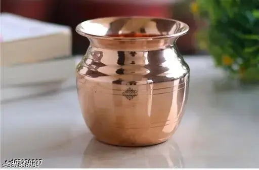 DARIDRA BHANJAN Copper Lota For Pooja , Drinking Water For Good Health, For Digestion And Glowing Skin capasity 500 ml