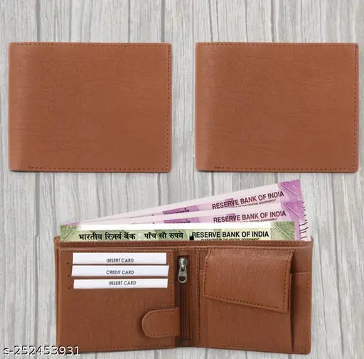 Trendy Men's Wallet, Simple Purse, Gents Wallet, Gents Purse for Men Colour Brown