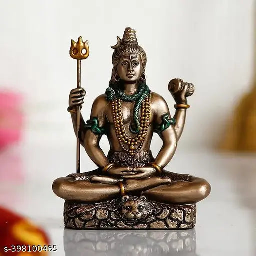 Sai Collection Lord Shiva in Siting Position| Gifting Item | Height 3 Inch  Car Dashboard Statue