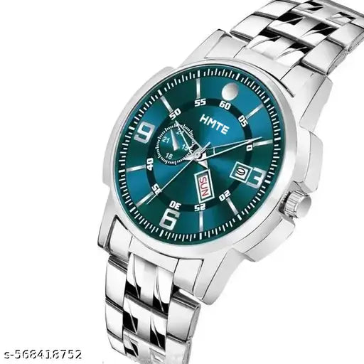 HMTE HM-80775TealBlue Day&Date Analog Watch for Men