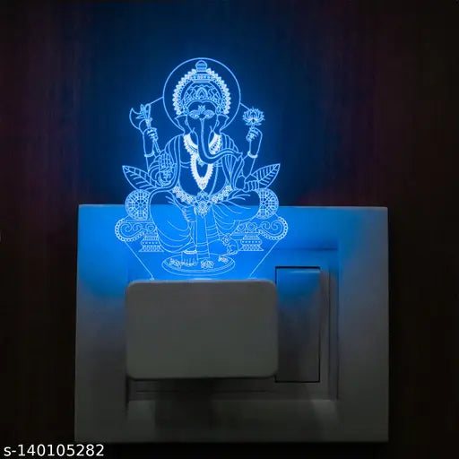 StarLaser Lord Ganesha 3D Acrylic LED Night lamp with 7 Color Changing Light Suitable for Bedroom Living Room & Wedding Gift