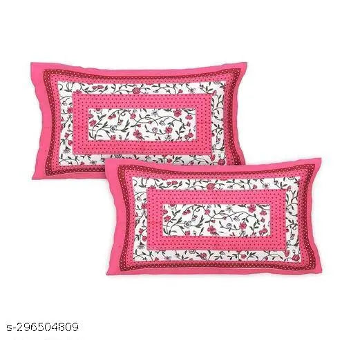 160 Tc 1 Pure cotton Double bed bedsheet with 2 pillow cover king size double bedsheet jaipuri printed bedsheet #curtain*