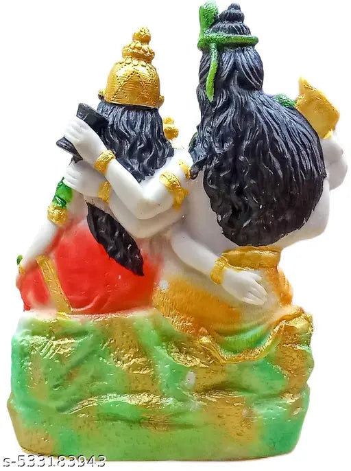 Shiv Parivar Family Murti Statue for Home Pooja Room Temple Gift Idol ( multiclour )