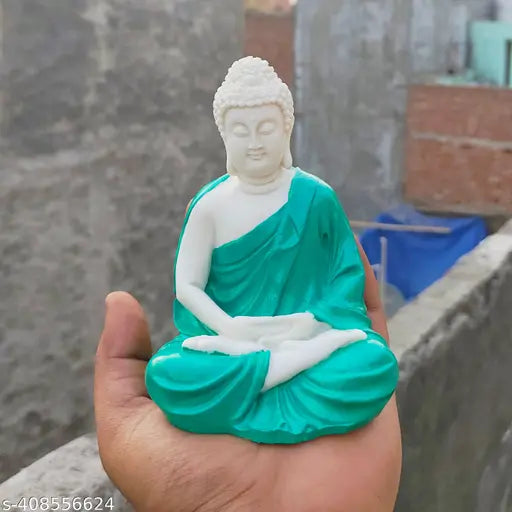 Meditation Buddha Murti For Home Decor Green - Murtikaar Bharat