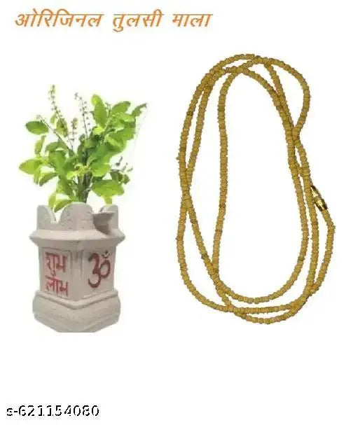 Tulsi Mala 108 Beads – Natural Wooden Necklace (Pack of 1)