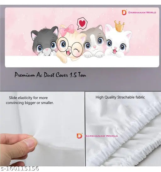 Designer AC Cover  1.5 Ton, New Printed Air Conditioning Dust Cover Folding Designer Ac Cover for Indoor Split Ac (1.5 ton 97 x 31 x 21 .5cm