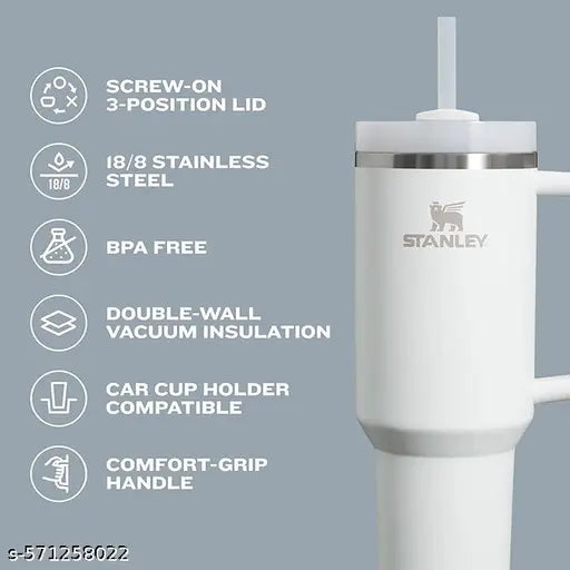 LIPSA Stay hydrated in style with our 40oz Stanley Style Quencher H2.0 Tumblers –  | Capacity: 40 oz (1.18L) – for all-day hydration | Insulation: Double-wall vacuum insulated – keeps drinks cold for 12+ hours |Design: Leakproof FlowState™ lid with 3-posi