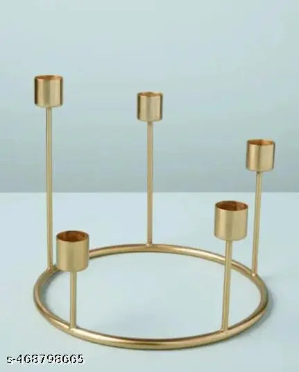 Luxury Craft Zone Metal Candlestick Desktop pillar & Candle Stand