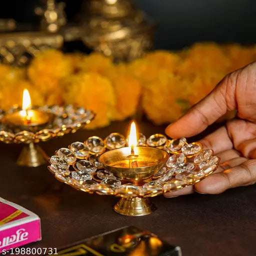 2 Crystal Diya, Brass Kuber Diya, Brass Diwali Diya, diya lamp, kuber deepak, Kuber deepam, deepak deepak, diamond diya, diamond diya for pooja, brass diyas for pooja, brass diyas for diwali, Brass diya, arti diya, stand diya, standing diya, arti diya, oi