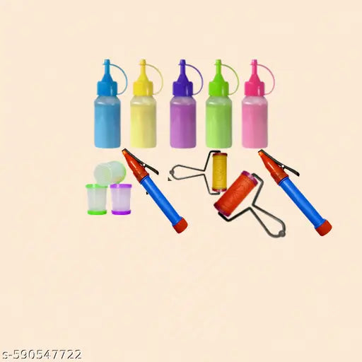 Kitoarts Rangoli Tool Kit, Rangoli Making Tools Kit, Rangoli Set, Rangoli fillers, Rangoli Pen, Rangoli Borders Making Kit,Rangoli Making Equipment, Rangoli Fillers, Rangoli Outline Pen, Rangoli Pen, Rangoli Designs, Art And Craft, Home Decoration, Combo